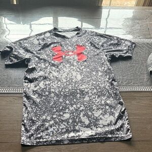 Under Armour Kids' Black and Red Splatter T-Shirt
